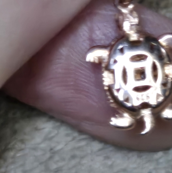 Ruby & white topaz Sterling & gold turtle earnings - Picture 12 of 13